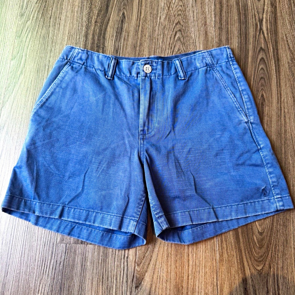 Polo Ralph Lauren Boys Chino Shorts 16 Blue Cotton